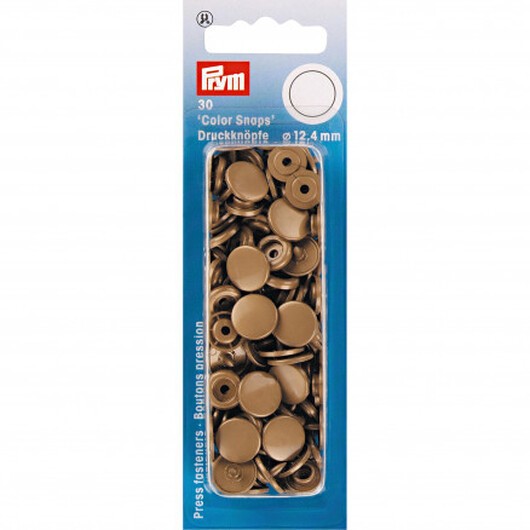 Prym Color Snaps Tryckknappar Plast Rund Guld 12,4mm - 30 st.