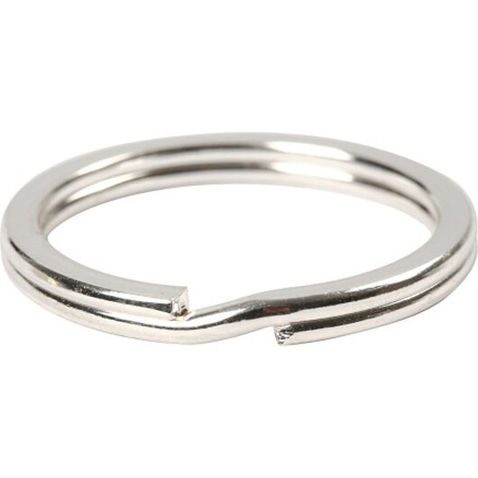 Nyckelring, Dia. 28 mm, försilvrad, 4 st./ 1 förp.