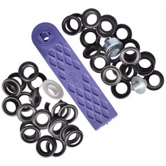 Prym Ãljetter / Segelringar Svart Oxyd. 8mm - 24 st