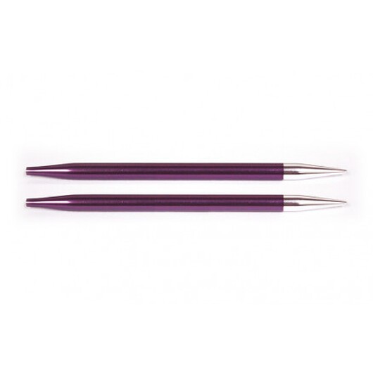 KnitPro Zing Ändstickor Aluminium 10cm 6,00mm / US10 Purple Velvet