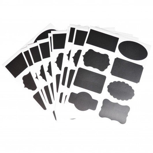 Infinity Hearts Klistermärken Vintage Svart Ass. Design - 80 st.