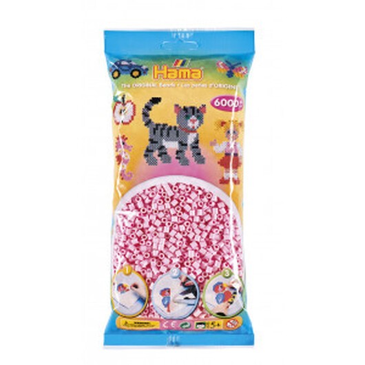 Hama Midi Pärlor 205-95 Pastell Rosa - 6000 st