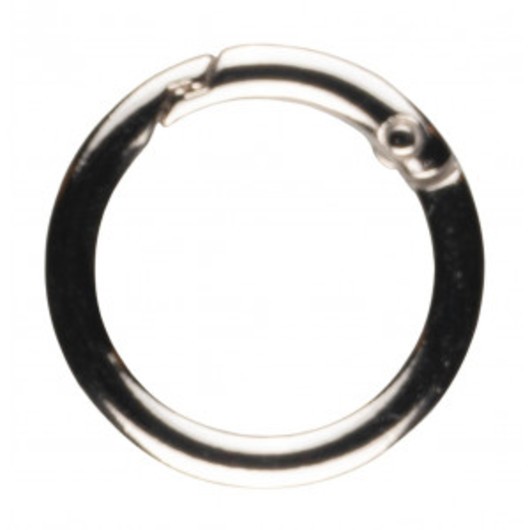 Infinity Hearts O-ring med Ãppning Mässing Silver Ø30mm - 5 st