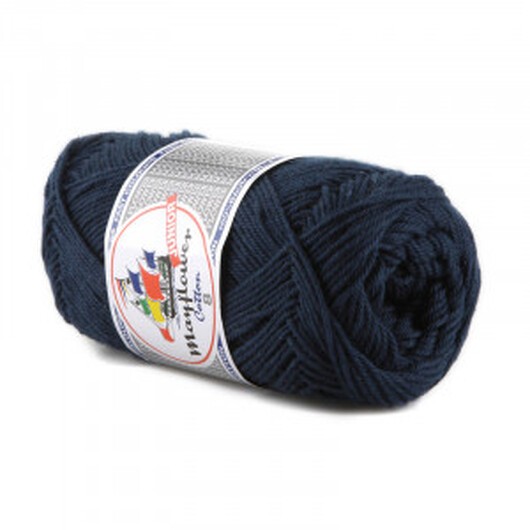 Mayflower Cotton 8/4 Garn Unicolor 1423 Marinblå