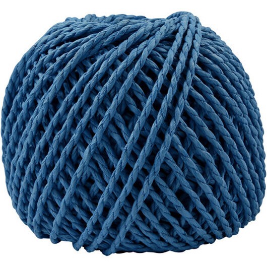 Paperyarn, tjocklek 2,5-3 mm, mörkblå, 150 g, 40 m/ 1 nystan