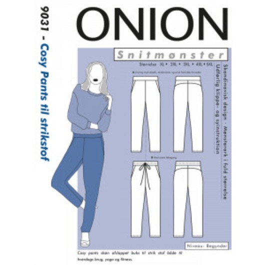 ONION Snittmönster 9031 Plus Cosy Pants till Stretchtyg