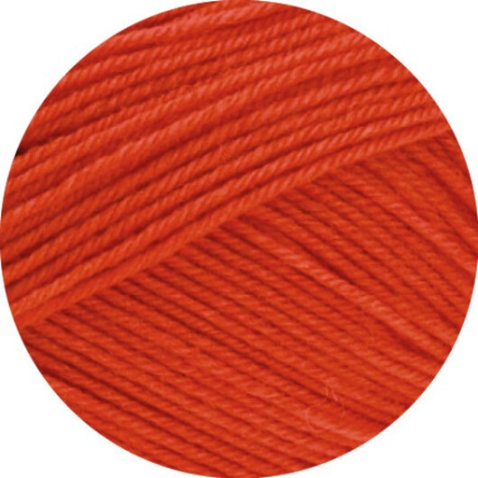 Lana Grossa Meilenweit 100 Merino Extrafine Uni Garn 2463 Pumpkin Red
