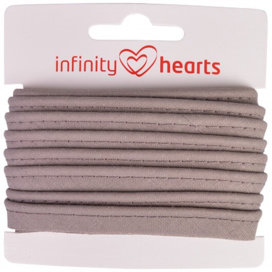 Infinity Hearts Passpoalband Bomull 11mm 19 Grå - 5m