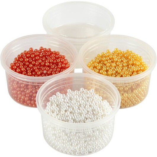 Pearl ClayÂ®, orange, vit, gul, 3x25+38 g, 1 set