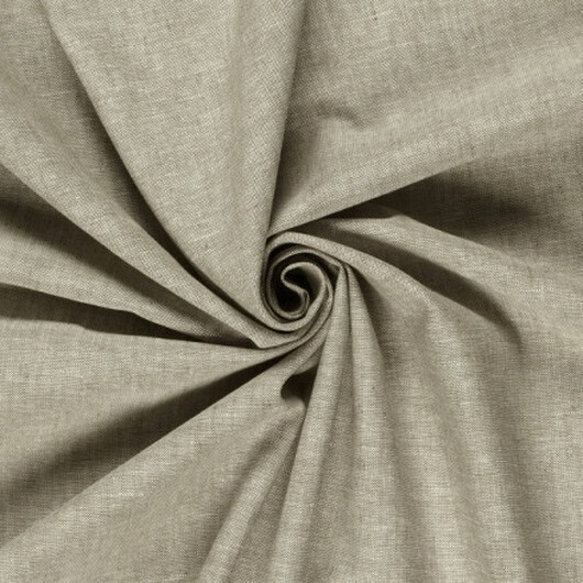 Linne/Bomull melerat 138cm 27 Mörk Beige - 50cm