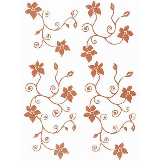 ONION Strykmärke Blommor Koppar A4 - 1 ark