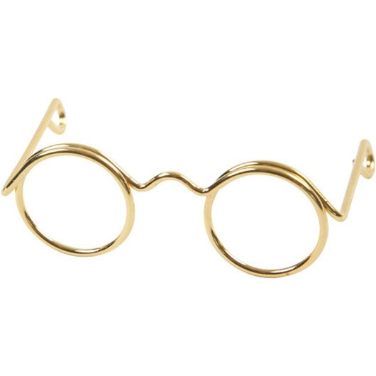Glasögon, B: 35 mm, Hålstl. 13 mm, guld, 10 st./ 1 förp.