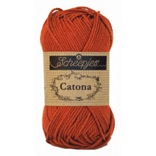 Scheepjes Catona Garn Unicolor 388 Rust