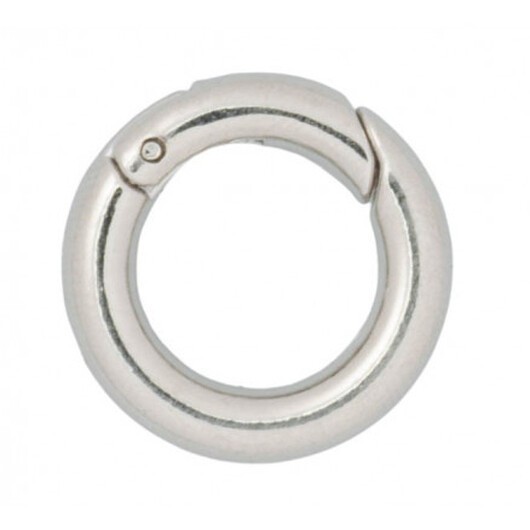 Infinity Hearts O-ring med Ãppning Mässing Silver Ø18mm - 5 st