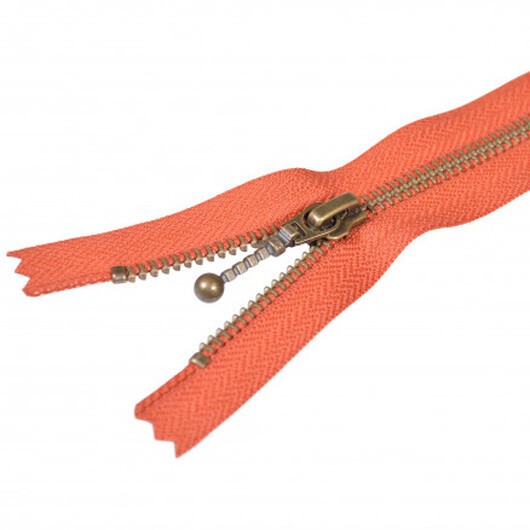 YKK Dragkedja/Blixtlås Fast Antik Mässing Rost 6mm - 35cm