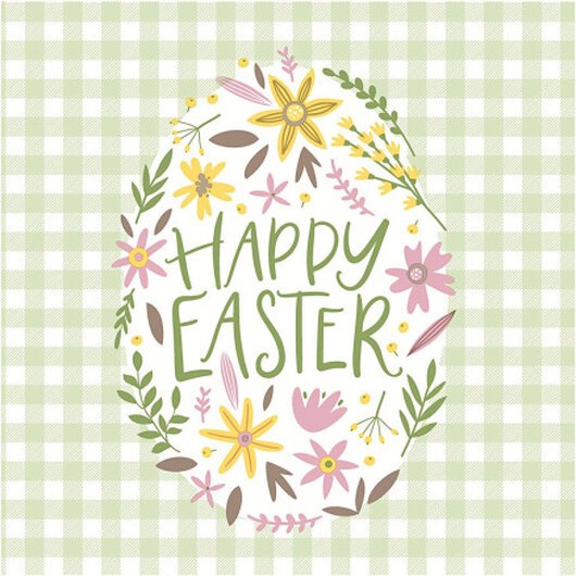 Servetter, Happy Easter, stl. 33x33 cm, 20 st./ 1 förp.