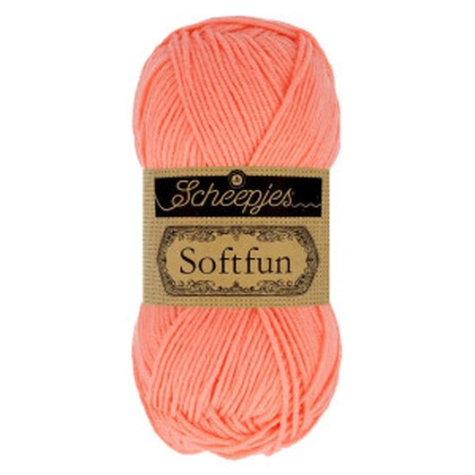 Scheepjes Softfun Garn Unicolor 2636 Soft Coral