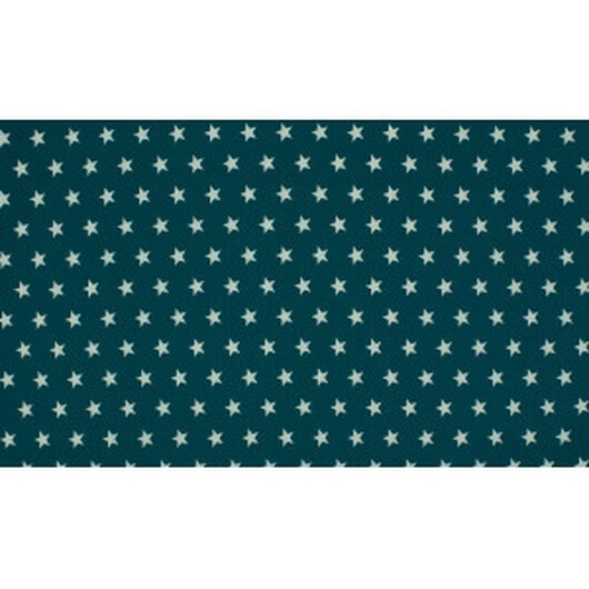 Minimals Bomullspoplin Tyg Print 106 Star Petrol 145cm - 50cm