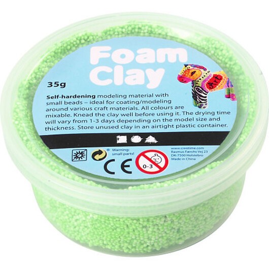 Foam ClayÂ® , neongrön, 35 g/ 1 burk
