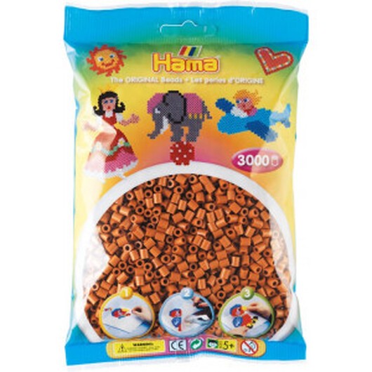 Hama Midi Pärlor 201-21 Ljusbrun - 3000 st.