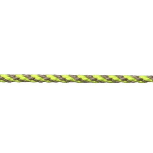 Anoraksnöre Polyester 5mm Neon Gul/Grå - 50 cm