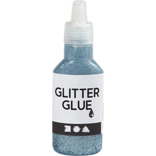 Glitterlim, ljusblå, 25 ml/ 1 flaska