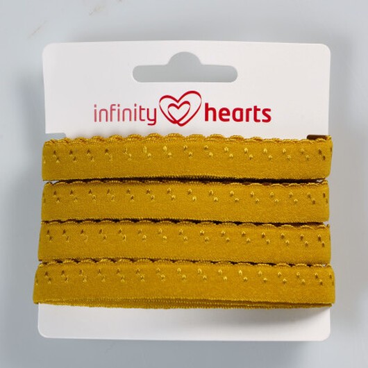 Infinity Hearts Vikresår Spets 22/11mm 125C ockra - 5m