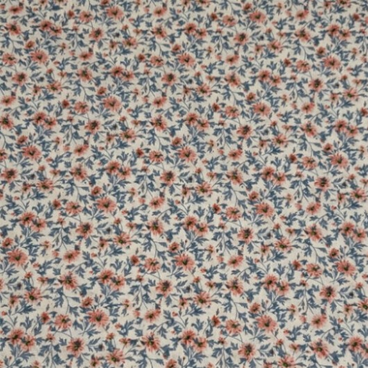 Bomullspoplin Blommor 150 cm 044 - 50 cm