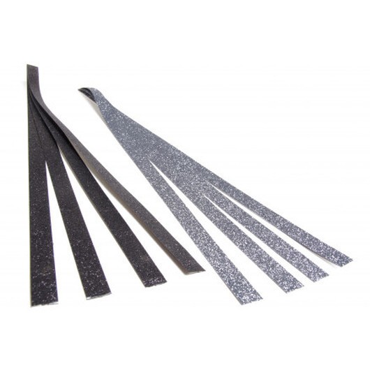 Stjärnstrimlor Glitter Svart & Silver 420x15mm - 8 st