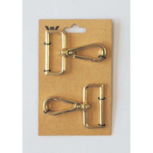 Karbinhake 38mm Guld - 2 st