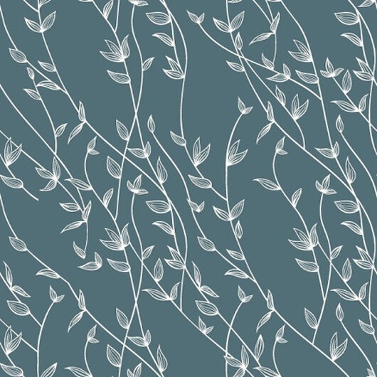 Poplin med grenar 145cm 7 Blå - 50cm