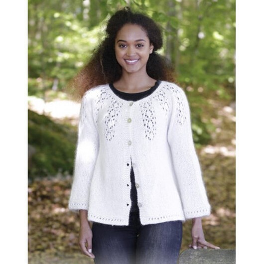 Nineveh by DROPS Design - Jacka Stickmönster strl. S - XXXL