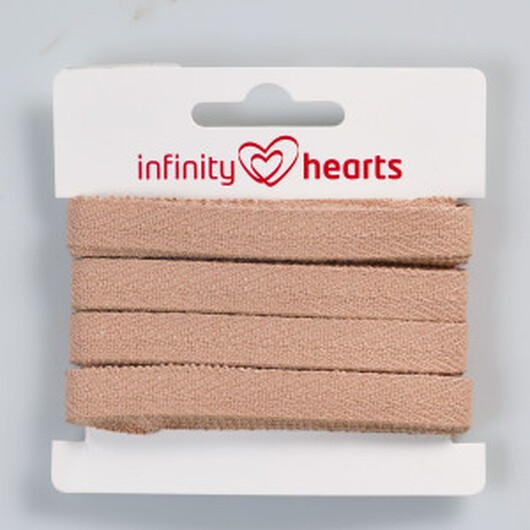 Infinity Hearts Fiskbensband Bomull 10mm 16 Sand - 5m