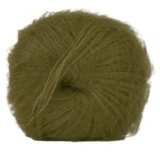 Hjertegarn Silk Kid Mohair Garn 1086 Mörkgrön