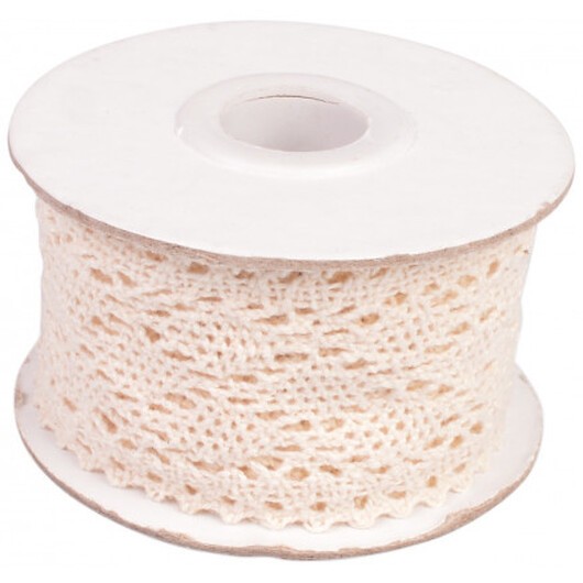 Infinity Hearts Spets/Spetsband Beige 42mm 2,5m