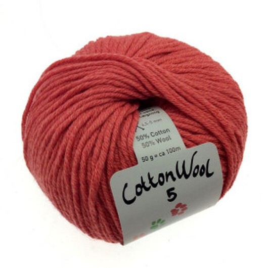 Gepard Garn CottonWool 5 Unicolor 208 Dov Korall