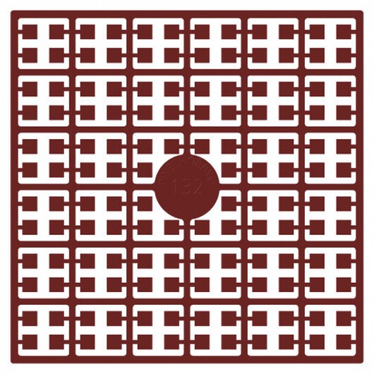 Pixelhobby Midi Pärlor 132 Mörk Julröd 2x2mm - 140 pixels