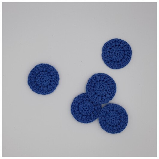 Virkade Bomullsrondeller av Rito Krea - Rondeller Virkmönster 5cm - ca. 25 st.