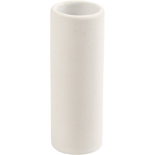 Vas, H: 11 cm, diam. 4 cm, vit, 1 st.