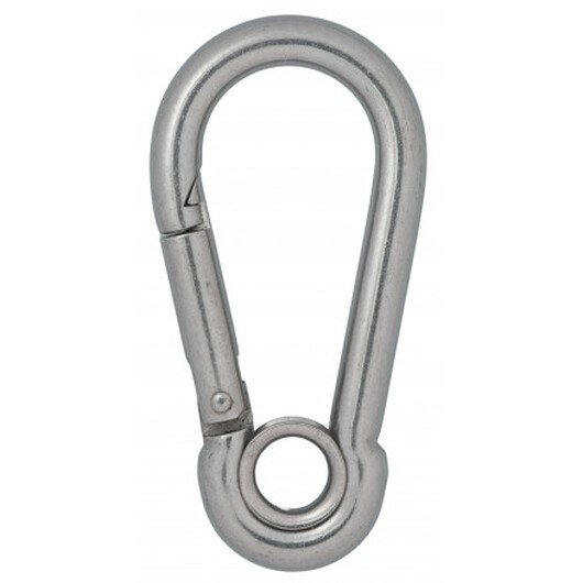 Infinity Hearts Karbinhake med Ãga Rostfritt Stål Silver 100x50mm - 3 st