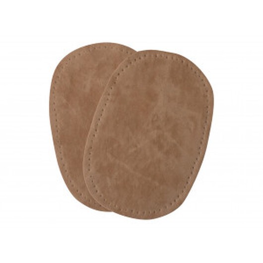 Armbågslappar Imiterat Mocka Oval Beige 10x15 cm - 2 st