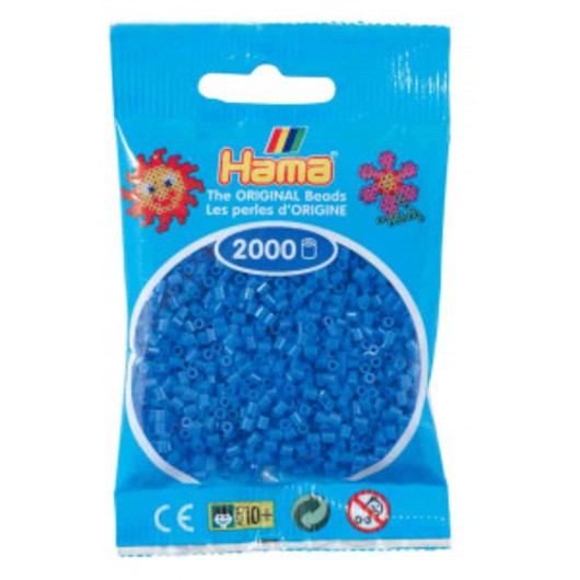 Hama Mini Pärlor 501-09 Ljusblå - 2000 st.