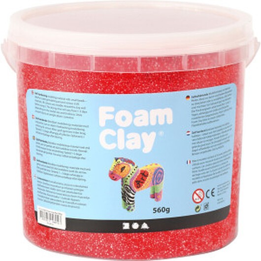 Foam ClayÂ® , röd, 560g/ 1 hink