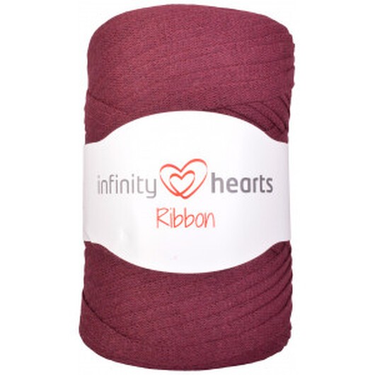 Â Infinity Hearts Ribbon Trikågarn 30 Bordeaux