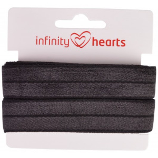 Infinity Hearts Vikresår 20mm 030 Svart - 5m