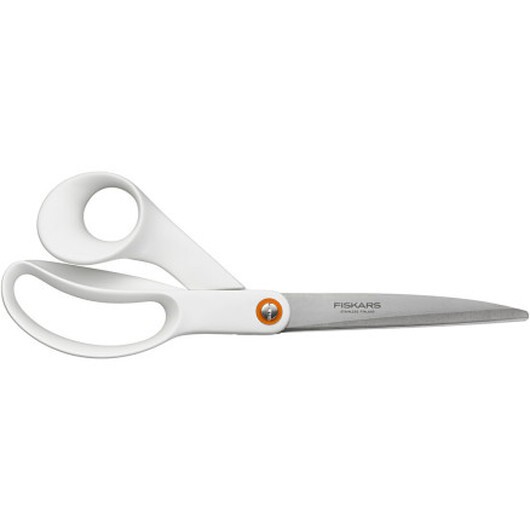 Fiskars Universalsax, L: 24 cm, höger, vit, 1 st.