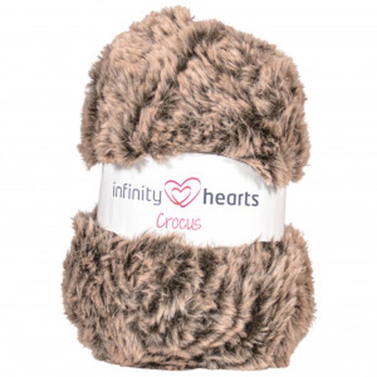Infinity Hearts Crocus Pälsgarn 96 Svart/Grå