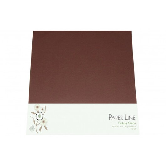 Fantasy Kartong Mörkbrun 30,5x30,5cm 180g - 10 st