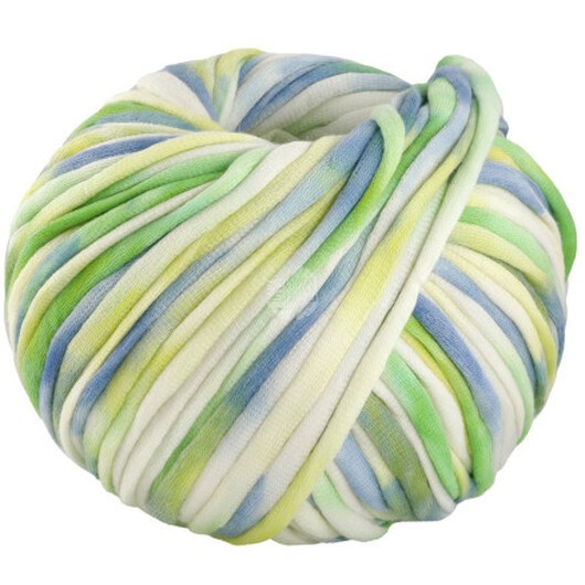 Lana Grossa Gelato Garn 6 CrÃ¨me/blekgult/jeansblått/ljusgrönt/grått/jeansblått