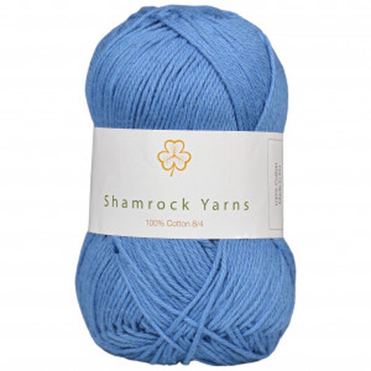 Shamrock Yarns 100% Bomull Garn 10 Dov Ljus Jeansblå